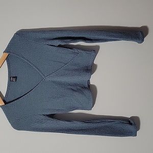 Womens Shein long sleeve light teal crop top in size medium
